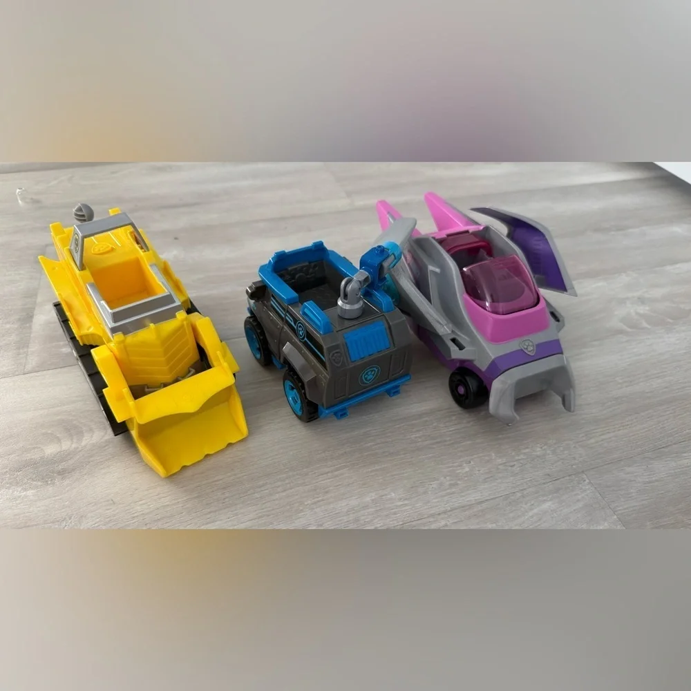 Paw Patrol Vehicles Bundle Rubble Bulldozer Truck Boat Toy Lot Kids